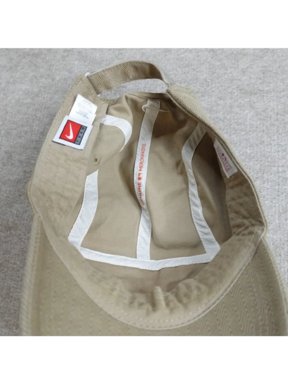 Nike Tailwind Hat Beige Herringbone Baltimore Orioles Strapback Vintage 5 Panel